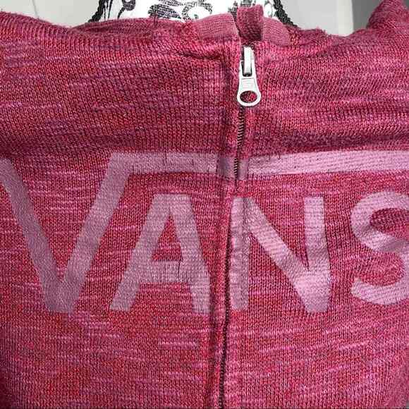 Juniors Maroon Red Vans Hoodie Size Medium Sweatshirt - Picture 4 of 6
